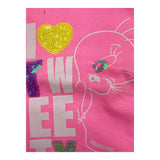 Billieblush Mädchen T-Shirt mit Rundhalsausschnitt und Fuchsia-Print in einfarbiger Farbe