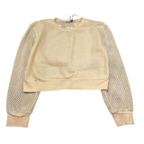 Janice Felpa Tinta Unita Traforata per Bambina JN678R BEIGE JANICE 