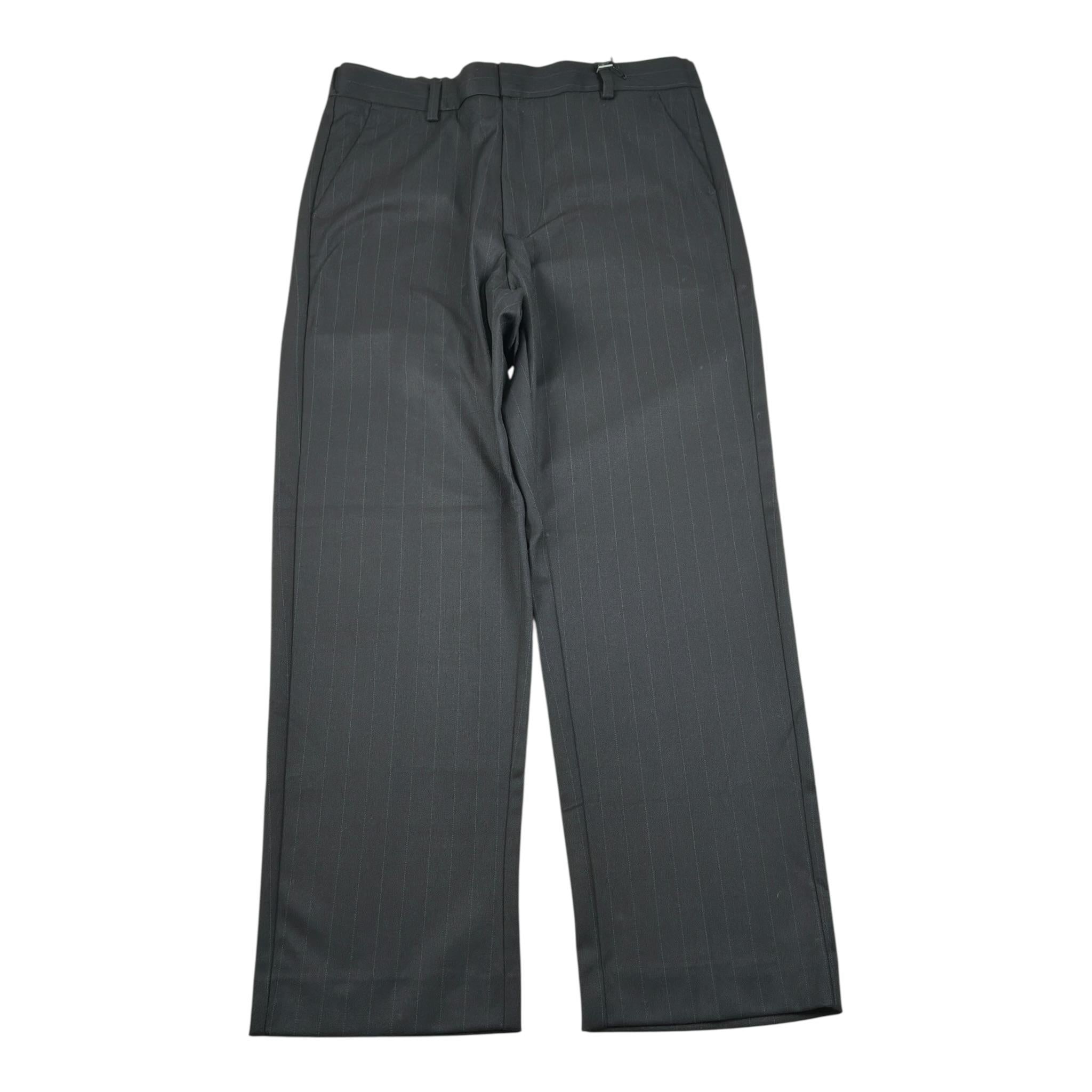 I'M Brian Pantalone tinta unita con Fantasia A Righe Nero per Bambino PA2219J NERO I'M BRIAN 