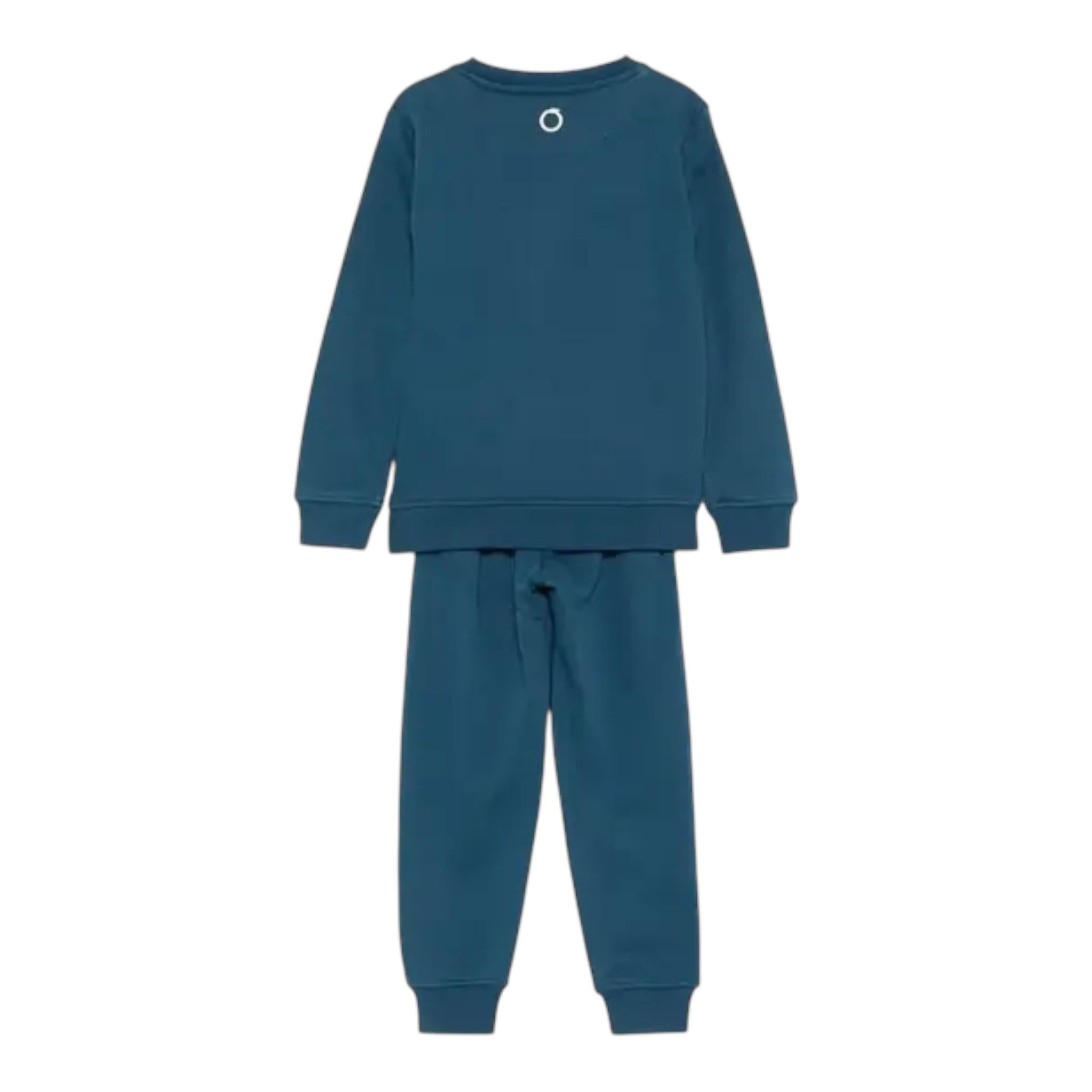 TRUSSARDI completo 2pz felpa-pantalone tinta unita Blu per Neonato TIA24121CFXX BLU TRUSSARDI 