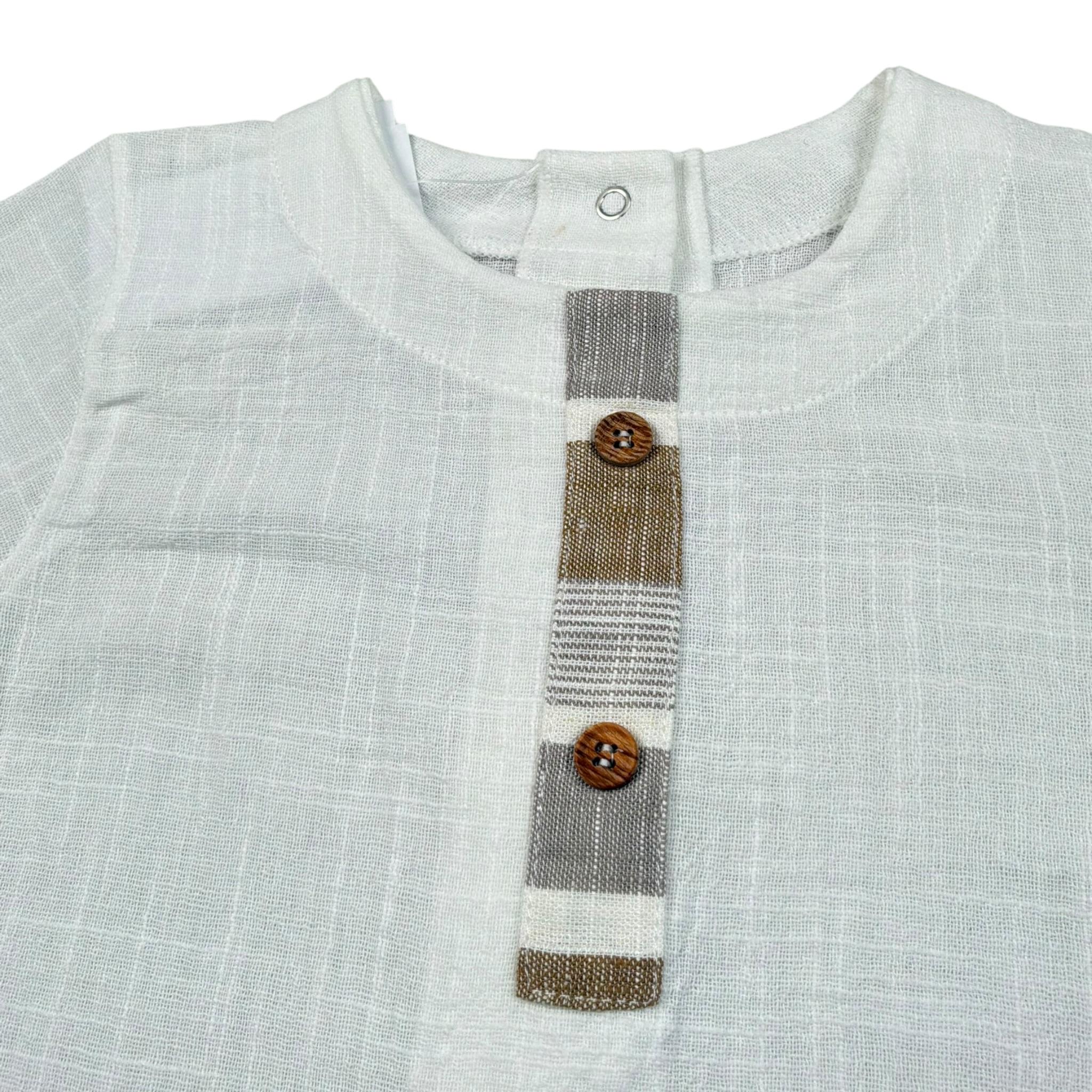 Babyvip Camicia Tinta Unita con Bottoni per Neonato T1301 BIANCO BABYVIP 