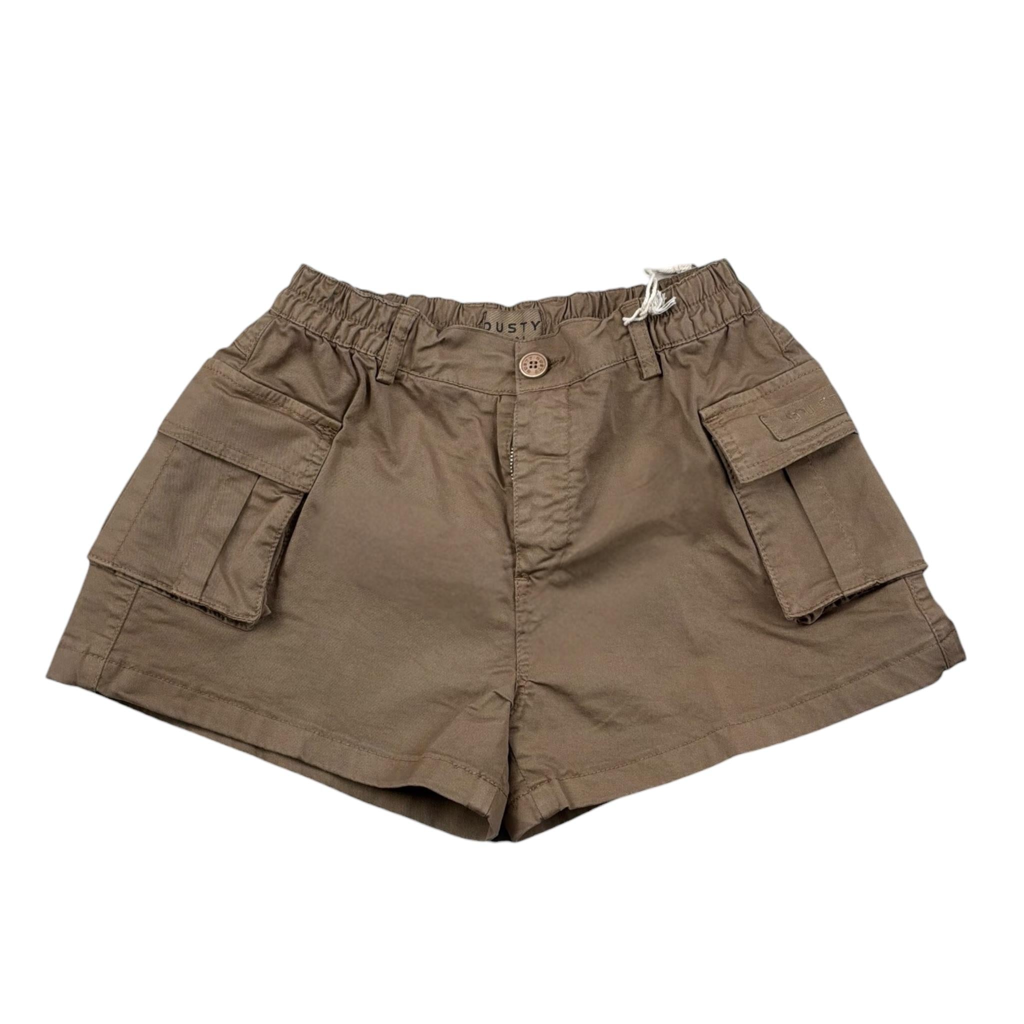 Dusty Color Short Tinta Unita con Elastic In Vita per Bambina DJWS5015SH MARRONE DUSTY COLOR 