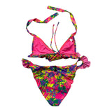 Mefui Multicolor Bikini Model Kostüm mit Rüschen Triangle-Multicolor Slip für Mädchen