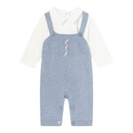 MAYORAL completo 3pz shirt-salopette-cardigan Azzurro per Neonato 26211 AZZURRO MAYORAL 