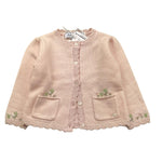 TARTINE ET CHOCOLAT cardigan tinta unita con ricami Rosa per Neonata TZ18111 ROSA TARTINE ET CHOCOLAT 