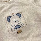 MAYORAL completo 2pz felpa-pantalone bicolore Beige/blu per Neonato DJDO BEIGE/BLU MAYORAL 