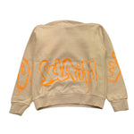 DISCLAIMER felpa tinta unita con cappuccio e stampa Beige per Bambino 24EDK58008 BEIGE DISCLAIMER 