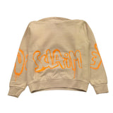 DISCLAIMER felpa tinta unita con cappuccio e stampa Beige per Bambino 24EDK58008 BEIGE DISCLAIMER 