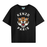 Kenzo T-Shirt Girocollo Tinta Unita con Stampe per Bambina K61137X NERO KENZO 