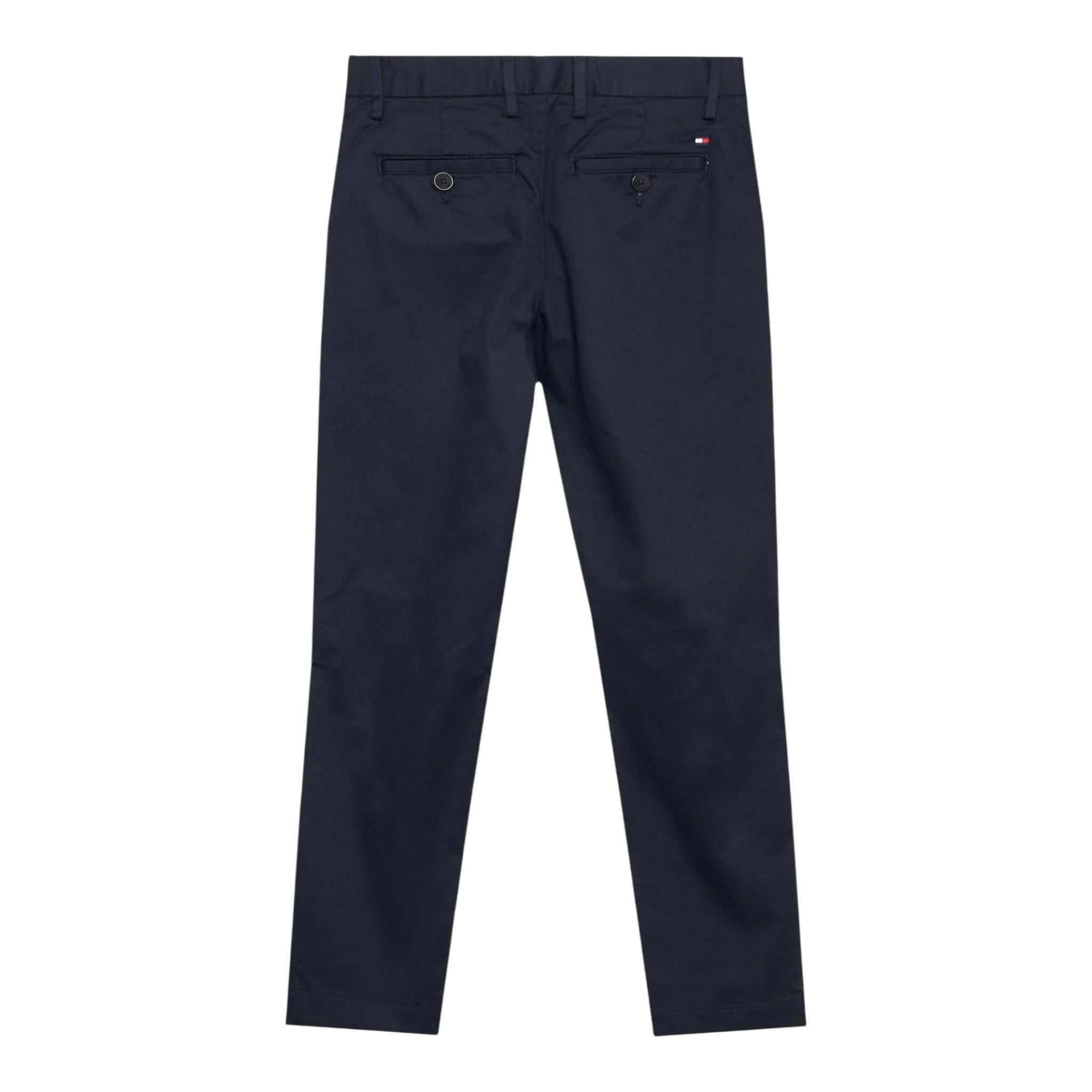 Tommy Hilfiger Pantalone tinta unita con Girovita Regolabile Blu per Bambino KB0KB08609T BLU TOMMY HILFIGER 