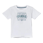 Guess T-Shirt Girocollo Tinta Unita con Stampa per Neonato N5RI25K8HM4N BIANCO GUESS 