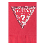 Guess Abito Giromanica Tinta Unita con Logo E Culotte per Neonata A5GK06K6YW4 FRAGOLA GUESS 