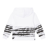 Balmain Einfarbiger Hoodie mit Print in Weiß für Jungen
