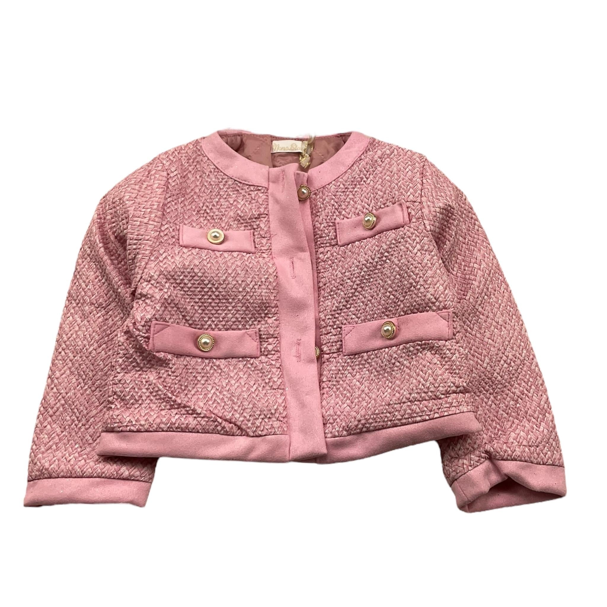 MONO STAR giacca tinta unita con bottoni Rosa per Neonata XW19008 ROSA MONO STAR 
