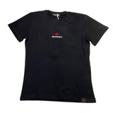 Zu+Elements Einfarbiges Rundhals-T-Shirt mit Aufdruck Schwarz für Jungen