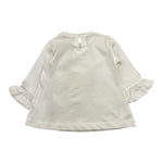 Monnalisa Shirt Girocollo Tinta Unita con Stampa per Neonata 39D611 BIANCO MONNALISA 