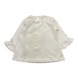 Monnalisa Shirt Girocollo Tinta Unita con Stampa per Neonata 39D611 BIANCO MONNALISA 