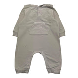 TEDDY E MINOU tutina tinta unita con cappuccio Grigio per Neonato I24TU042M7015 GRIGIO TEDDY E MINOU 