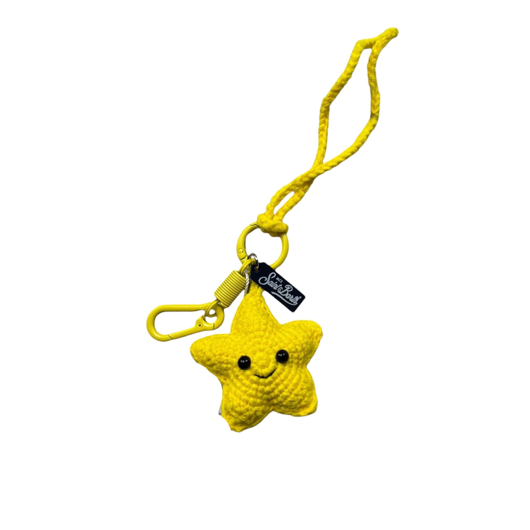 Saint Barth Portachiavi In Paglia con Stella per Bambina 00739L GIALLO SAINT BARTH 