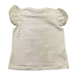 Miss Grant T-Shirt Girocollo Tinta Unita con Stampa In Contrasto per Neonata MG1336 BIANCO MISS GRANT 
