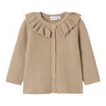 NAME IT cardigan tinta unita con colletto Sabbia per Neonata 13231270 SABBIA NAME IT 