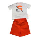 Suns  Completo 2 Pezzi T-Shirt-Bermuda Bicolore per Neonato COMS5109UB BIANCO SUNS 