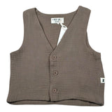 Petit Indi Gilet Tinta Unita per Bambino SS25BK7228XJ MARRONE PETIT INDI 