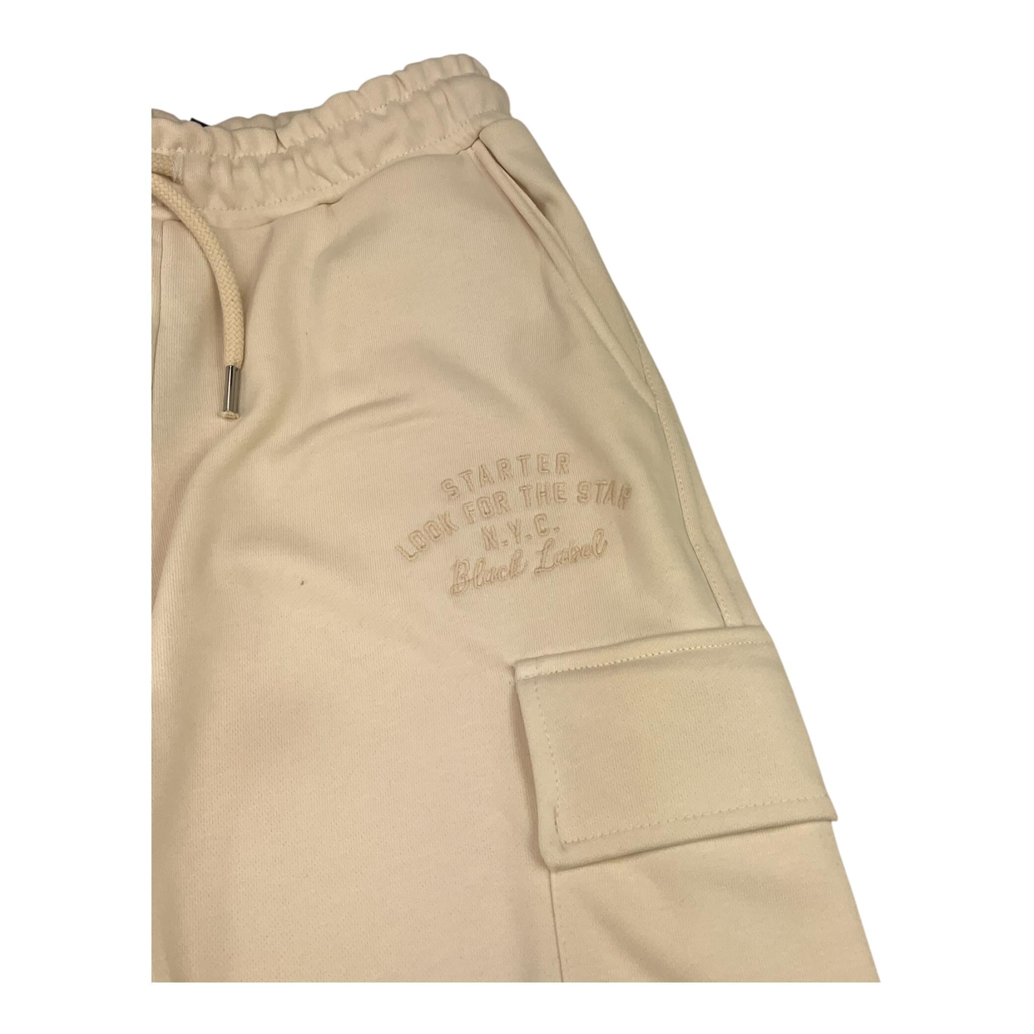 STARTER pantalone tuta tinta unita con tasconi Panna per Bambino 41083 PANNA STARTER 