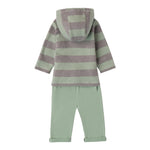 MINI BANDA completo 2pz bicolore con fantasia a righe Verde per Neonato 37647 VERDE MINI BANDA 