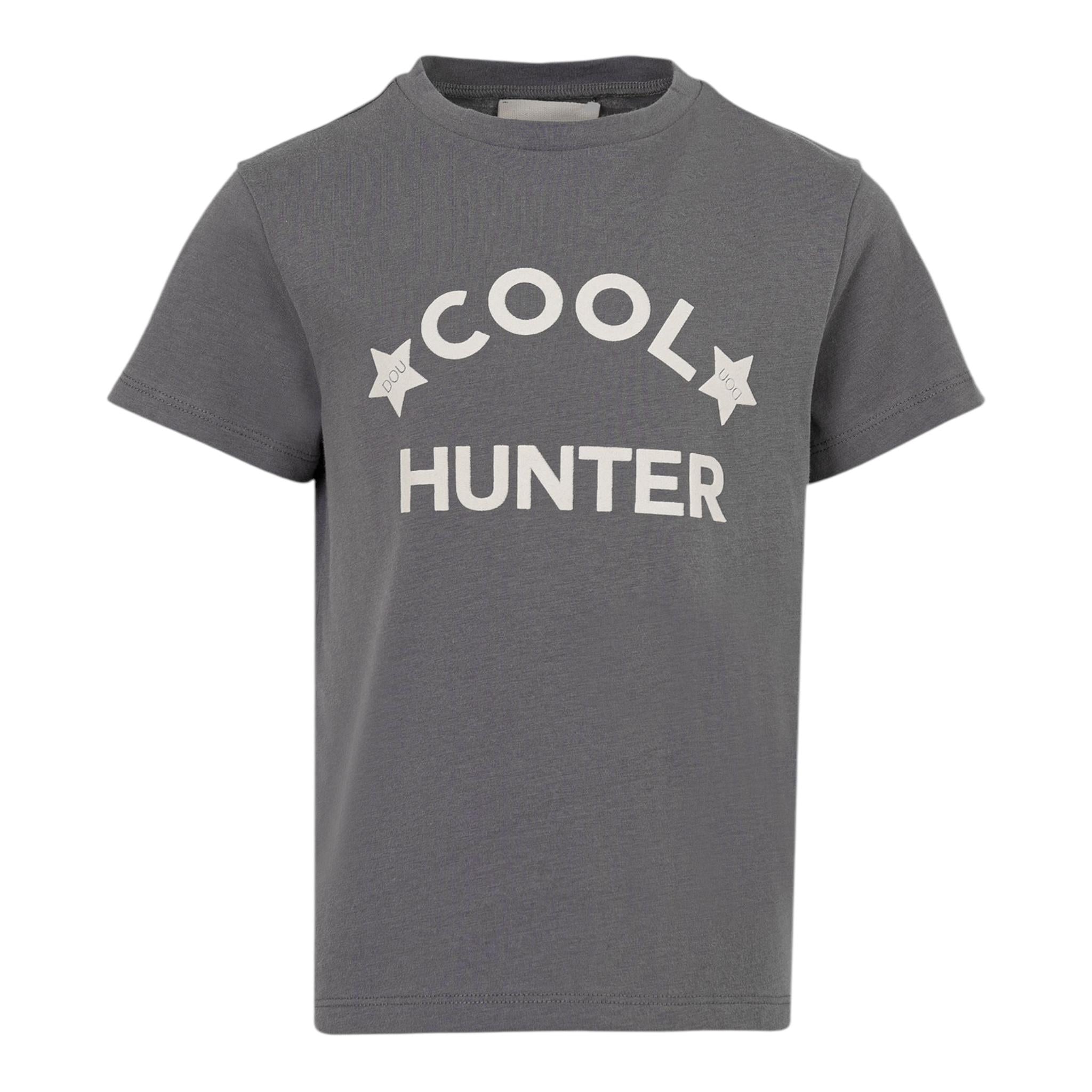 DOU DOU t-shirt girocollo tinta unita con stampa in contrasto Grigio per Bambino DV8P31 GRIGIO DOU DOU 