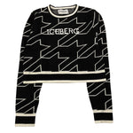 ICEBERG maglia girocollo tina unita con stampe in contrasto Nero per Bambina MGICE5358JX NERO ICEBERG 