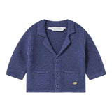 MINI BANDA cardigan tinta unita modello giacca Blu per Neonato 2308 BLU MINI BANDA 