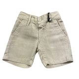 Never Too Einfarbige Bermudashorts mit elastischer Taille in Beige für Babys