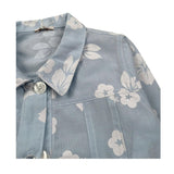 Le Bebe Giubbino Tinta Unita con Stampa Floreale per Bambina LBG5875J AZZURRO LE BEBE 