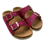 Colors Of California Einfarbige Glitzer-Slipper Fuchsia für Mädchen