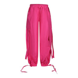 Fun &amp; Fun Einfarbige Hose mit elastischer Taille Fuchsia für Mädchen
