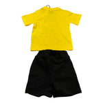 Cesare Paciotti Completo 2 Pezzi T-Shirt-Bermuda Bicolore con Stampa per Neonato COMP5126B GIALLO/NERO CESARE PACIOTTI 