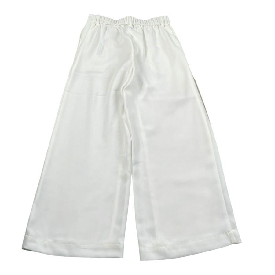 Twinset Pantalone A Palazzo Tinta Unita per Bambina 251GJ2QN8 BIANCO TWINSET 