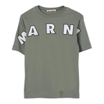 MARNI t-shirt girocollo tinta unita con stampa Verde per Bambino M01265 VERDE MARNI 