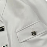 Gaelle Giacca tinta unita con Bottoni Bianco per Bambina 2745J00525 BIANCO GAELLE 