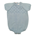 Juliana Pagliaccetto Mezza Manica tinta unita Cn Ricami Azzuro per Neonato 25162X AZZURRO JULIANA 