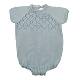 Juliana Pagliaccetto Mezza Manica tinta unita Cn Ricami Azzuro per Neonato 25162X AZZURRO JULIANA 