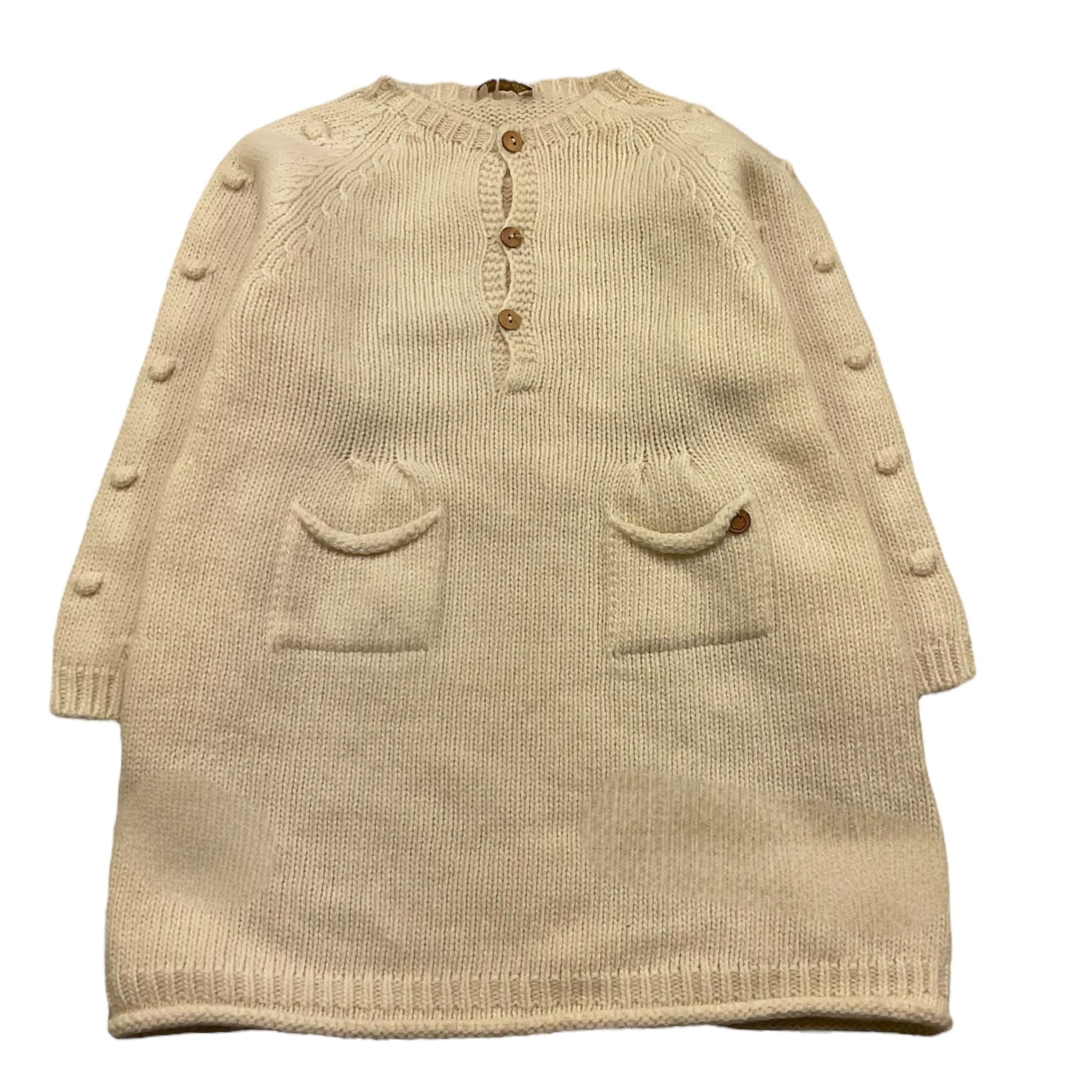 WEDOBLE abito manica lunga tinta unita con taschini Panna per Neonata I2407304 PANNA WEDOBLE 