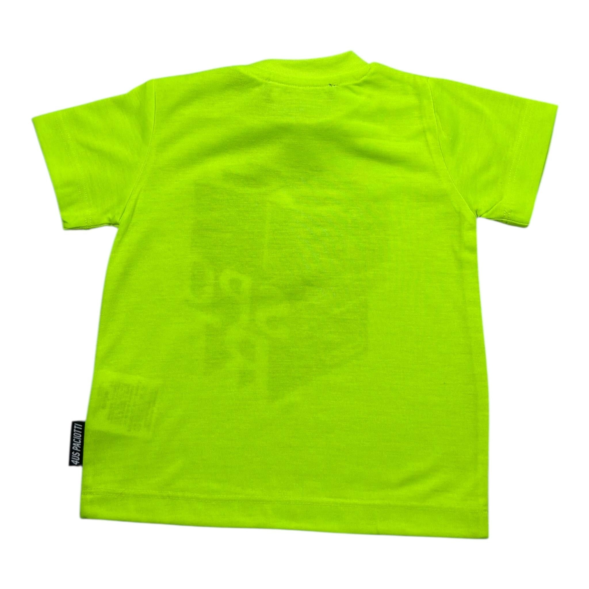 Cesare Paciotti T-Shirt Gitocollo Tinta Unita con Stampa per Neonato TSP1106B GIALLO FLUO CESARE PACIOTTI 