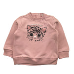 Y-CLU felpa girocollo tinta unita con stampa Rosa per Neonata 20767 ROSA Y-CLU 