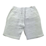 Nupkeet Einfarbige Bermudashorts mit elastischer Taille in Weiß für Jungen