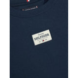 Tommy Hilfiger Felpa Girocollo Tinta Unita con Stampa per Bambino KB0KB09315 BLU TOMMY HILFIGER 