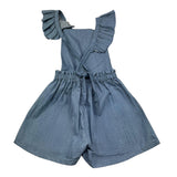 Petit Indi Tuta In Denim Tinta Unita per Bambina SS25BK5137 BLU PETIT INDI 