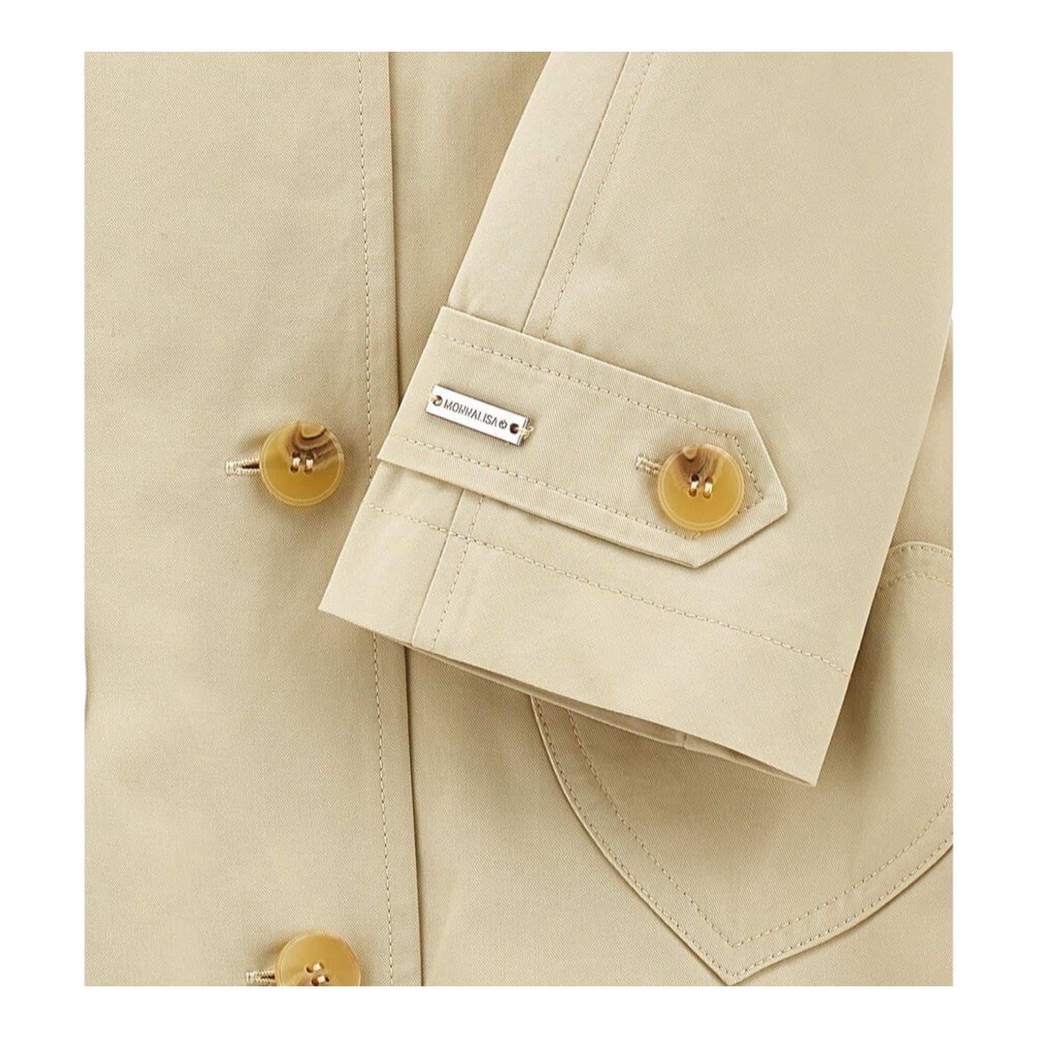 Monnalisa Trench Tinta Unita con Bottoni per Bambina 19E102 BEIGE MONNALISA 