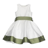 Little Ludo – Einfarbiges Zeremonienkleid mit weißer Schleife für Mädchen